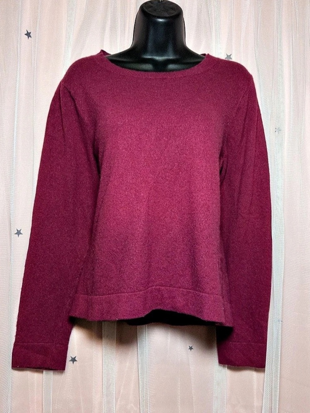 J Crew Teddie Fuzzy Soft Burgundy Merino Wool Sweater Size XL | Cozy Lounge Elev